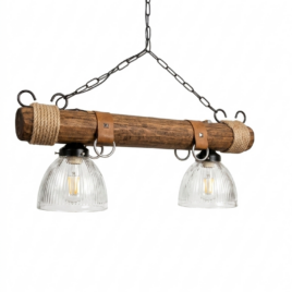 Lampara Colgante estilo campo  2 luces