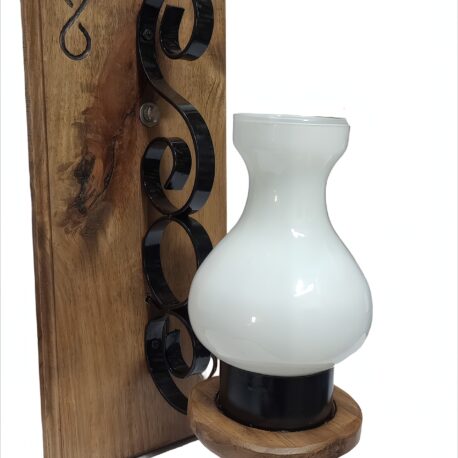 aplique estilo campo colonial con tubo rustico artesanal
