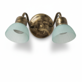 Aplique Pared Patina bronce 2 Luces