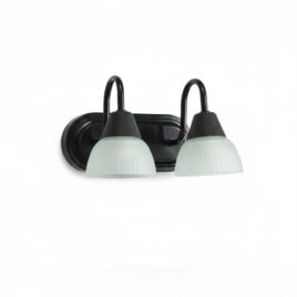 Aplique 2 luces negro Tulipa Spot